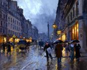 Rue de la Paix, Place Vendome in the Rain - 爱德华·科尔特斯